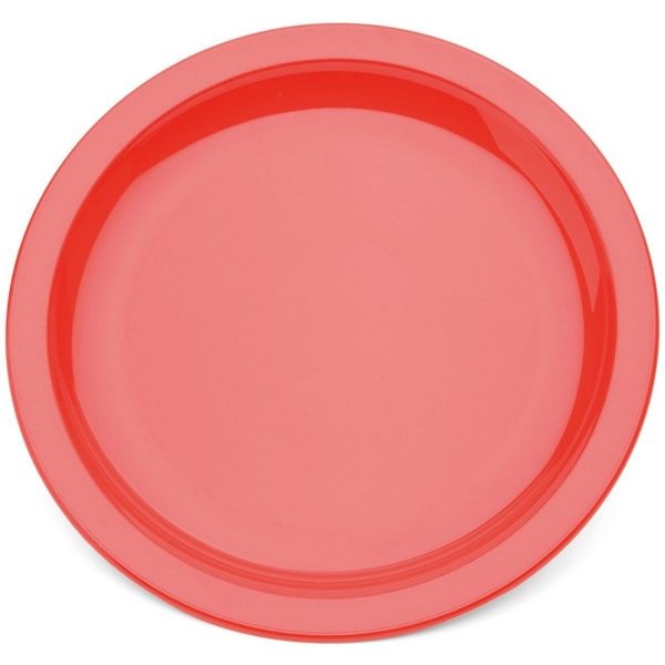 17cm Narrow Rim Dinner Plate, Red