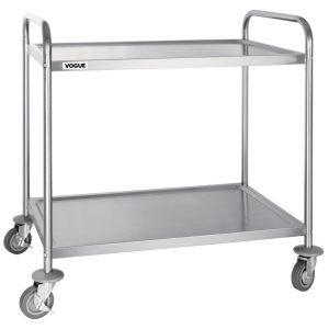 Two Tier Trolley, Stainless Steel Shelves