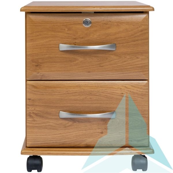 Coniston 2 Drawer Bedside Cabinet, Dark Oak