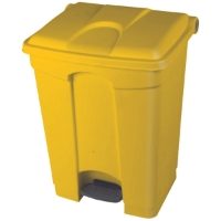 70 Litre Step-On Pedal Bin, Yellow Body, Yellow Lid