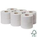 2 Ply Soft White Mini Jumbo Toilet Rolls, 6cm Core