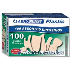 Washproof Assorted Plasters, 6 Sizes