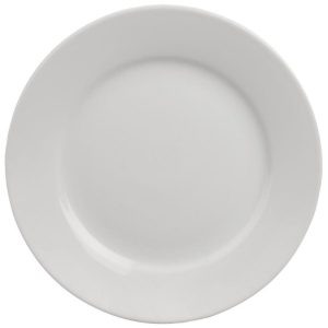 Athena White Wide Rim Plates