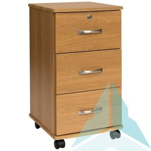 Argyle 3 Drawer Bedside Cabinet, Medium Oak