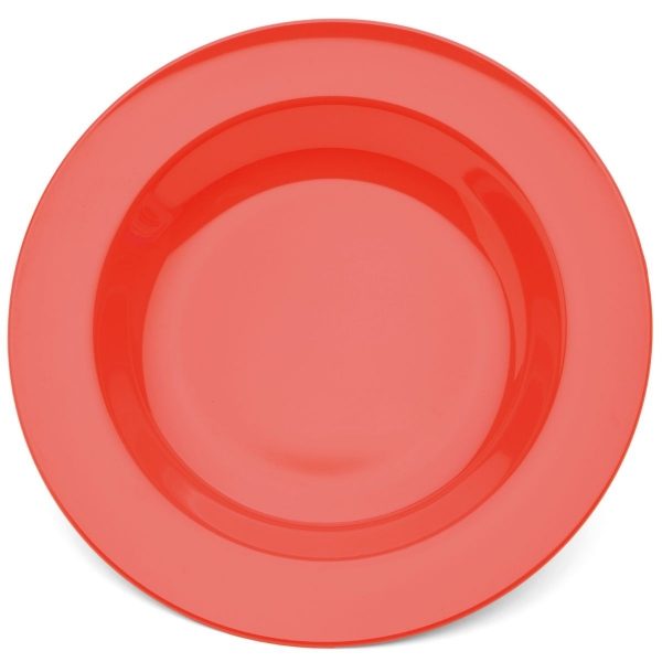 22cm Wide Rim Soup/Pasta Plate, Red