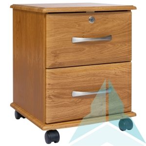 Coniston 2 Drawer Bedside Cabinet, Dark Oak
