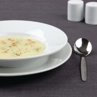 Athena White Rimmed Soup Bowls, 23cm/210ml