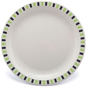 23cm Polycarbonate Plates With Patterned Rim