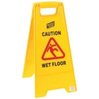Yellow Folding Caution Sign, 60cm High