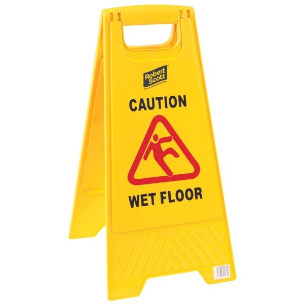 Yellow Folding Caution Sign, 60cm High