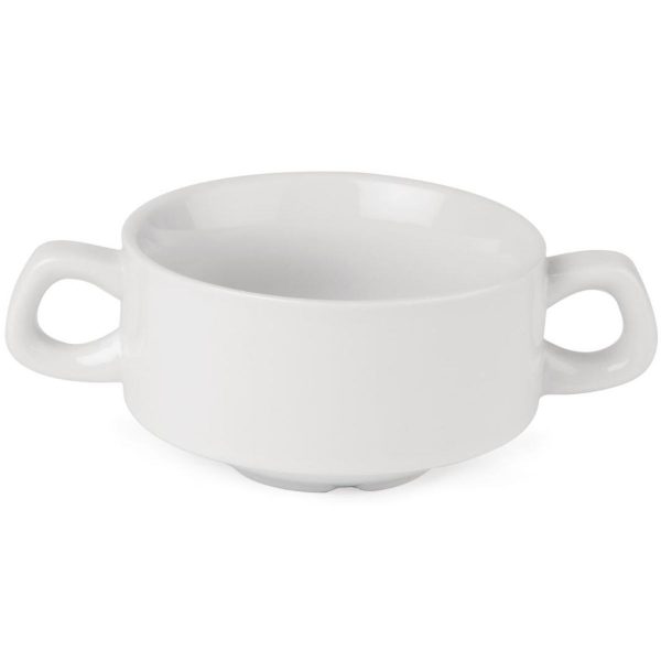 Athena White Stacking Soup Bowls, 16cm/290ml