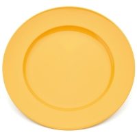 24cm Wide Rim Dinner Plate, Yellow
