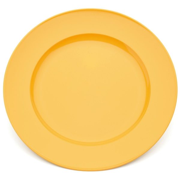 24cm Wide Rim Dinner Plate, Yellow