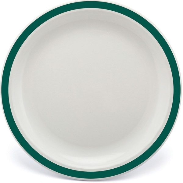 17cm Polycarbonate Plates With Coloured Rim