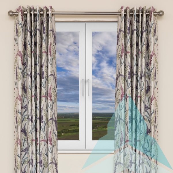 Casper Heather Curtains - 220cm wide x 160cm long