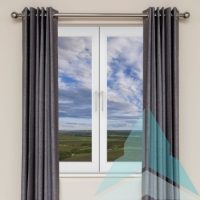 Cansa Grey Curtains - 220cm wide x 160cm long
