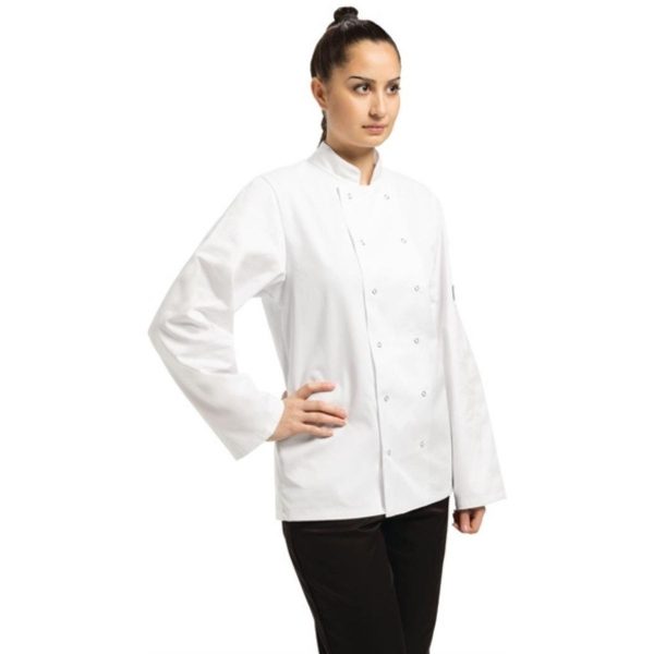 Unisex Chef Jacket, Long Sleeve, White, Small/92-97cm