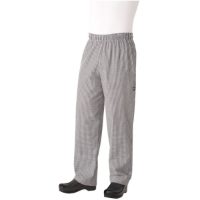 Unisex Chef Baggy Trousers, Small Black Check, Small/76-81cm