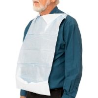 Disposable Bibs With Pocket, Stick on tab