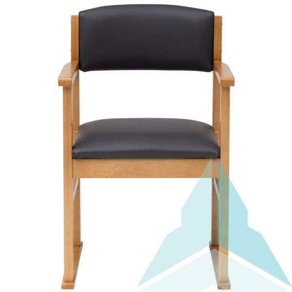Hadley Dining Chair With Skis in Zest Graphite, Oak