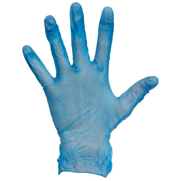 Vinyl Blue Powder Free Gloves