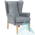 Quantica Bedroom Chair in Manhattan Pewter