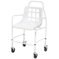 Mobile Shower Chair, Adjustable Height