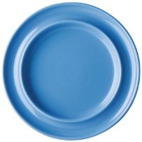 Olympia Heritage Raised Rim Plates, Blue, 20cm/224ml