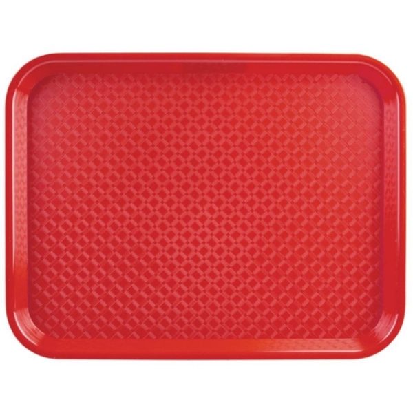 Polypropylene Fast Food Tray, 45 x 35cm, Red
